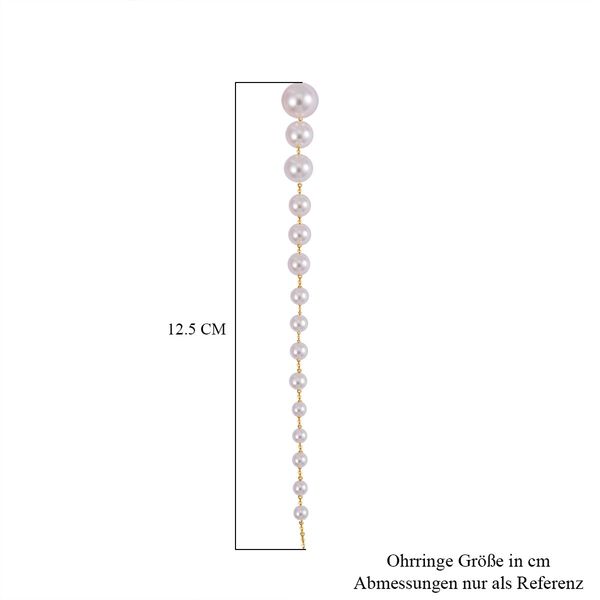 Wei&szlig;e Muschelkernperle Ohrringe - 20 ct. image number 4
