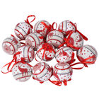 14er-Set Weihnachtskugeln in Geschenkbox, Weihnachtsmotiv, Durchmesser 7,5 cm, Weiß und Rot image number 0