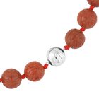 Gefärbte rote Jade Halskette, (13-15mm), ca. 50 cm, 925 Silber, ca. 684.00 ct image number 3