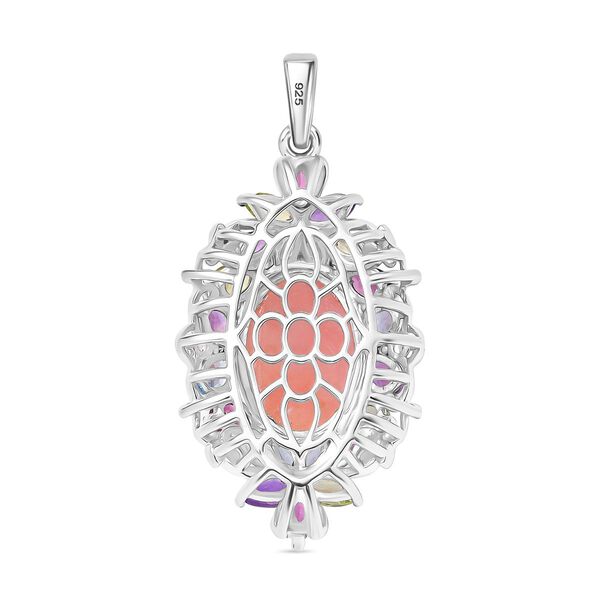 AA Vinicunca-Peruanischer Opal, Himmelblauer Topas Anh&auml;nger 925 Silber rhodiniert ca. 8,23 ct. image number 4