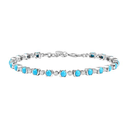 AA Sleeping Beauty Türkis und Zirkon Armband image number 0