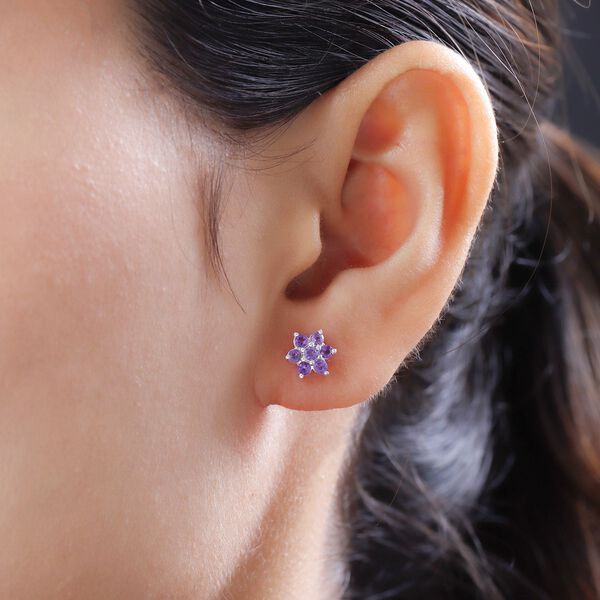 Afrikanische Amethyst-Ohrringe, 925 Silber ca. 0,60 ct image number 3