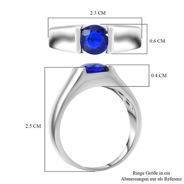 AA Blauer Spinell Ring 925 Silber rhodiniert (Gr&ouml;&szlig;e 18.00) ca. 0,80 ct image number 5