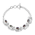 Labradorit Elefanten Armband ca. 16.5 cm Silberfarben ca. 2.49 ct