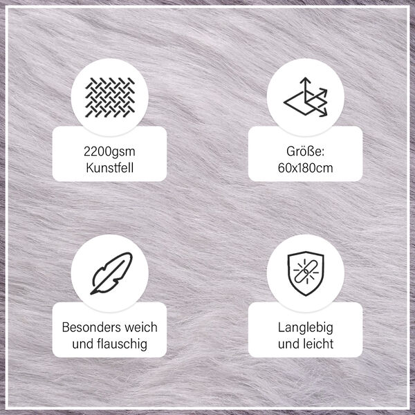 Kunstfell Teppich, hellgrau image number 7
