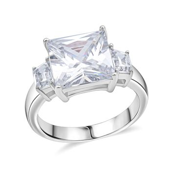 Lustro Stella Wei&szlig;er Zirkonia Trilogie Ring