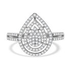 LUSTRO STELLA- Weißer Zirkonia Ring 925 Silber rhodiniert (Größe 18.00)