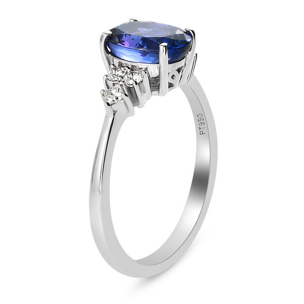 RHAPSODY - AAAA Tansanit und Diamant-Ring, VS E-F, 950 Platin  ca. 2,25 ct image number 5