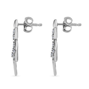 LUXURIANT SI Labor Diamant Ohrringe, 925 Silber rhodiniert - 0,33 ct.