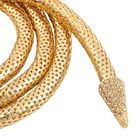 Kristall Schlange gewundene Halskette in Goldton - 2 ct. image number 3