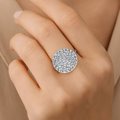 LUXURIANT DIAMOND- SGL zertifizierter SI-GH Labor Diamant Ring, 925 Silber rhodiniert - 1 ct. image number 2