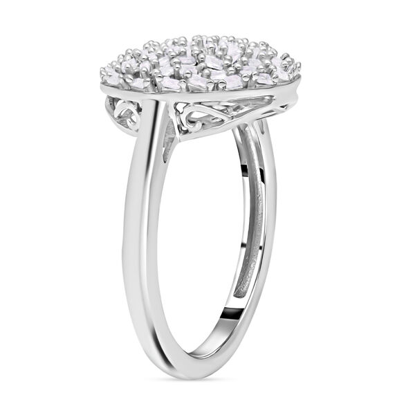 Diamant-Ring, 925 Silber platiniert, ca. 0.50 ct image number 4