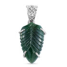 Handgearbeiteter Grüner Aventurin Anhänger 925 Silber ca. 10,30 ct