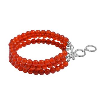 Rotes Achat-Armband, 18 cm - 30 ct