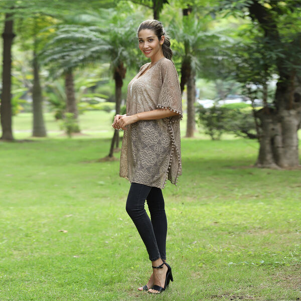 Kimono aus Spitze, Grau image number 2