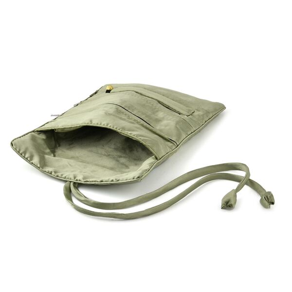 Schmuckorganizer aus Satin mit Stickerei und 5 Premium-Poliertüchern, 20x9cm, Olive image number 7