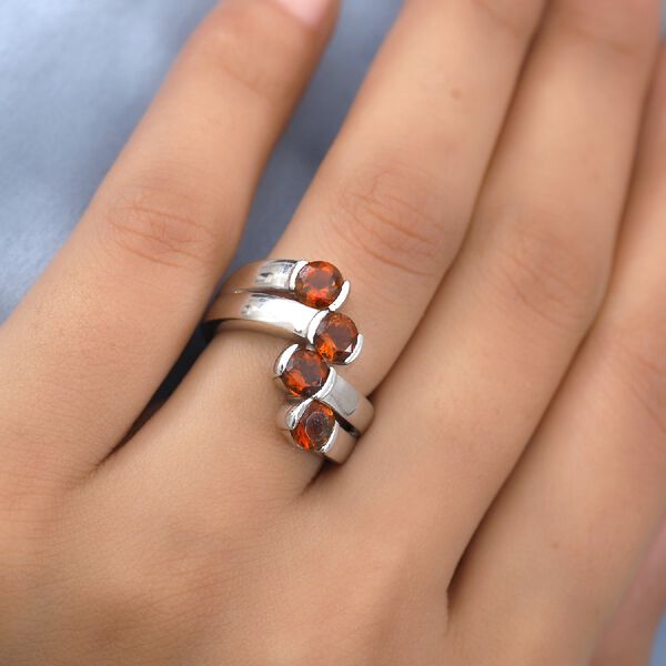 Madeira Citrin Ring 925 Silber Platin-&Uuml;berzug image number 3