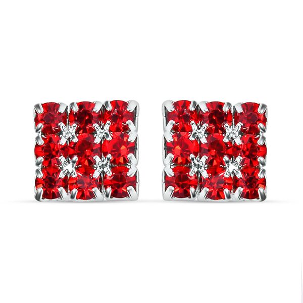 Roter Kristall Schmuckset Reines Messing image number 7