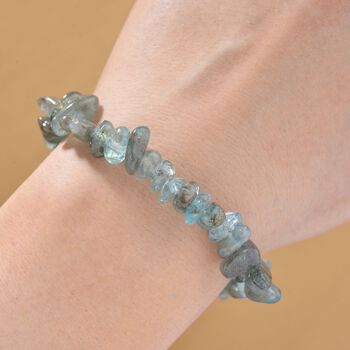 Gr&uuml;ner Apatit Armband, flexibel, ca. 85.00 ct