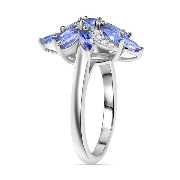 Tansanit und Moissanit Ring  - 1,75 ct. image number 5