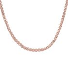 Natürliche, ungeschliffene rosa Diamant-Halskette, ca. 50 cm, 925 Silber Roségold Vermeil ca. 2,00 ct