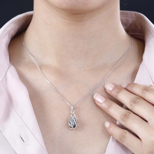 Muonionalusta Meteorit Anh&auml;nger 925 Silber platiniert ca. 8.66 ct image number 3