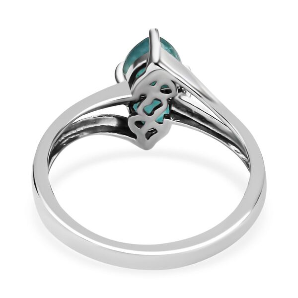 Grandidierit und Zirkon Ring 925 Silber platiniert  ca. 0,98 ct image number 6