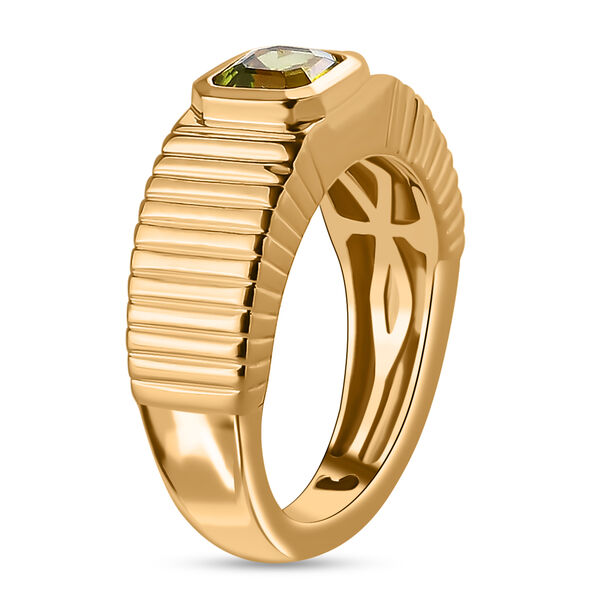 Natürlicher Peridot Ring 925 Silber vergoldet  ca. 0,68 ct image number 5