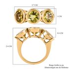 Ouro Verde-Quarz Ring, 925 Silber vergoldet, (Größe 16.00) ca. 5.37 ct image number 6