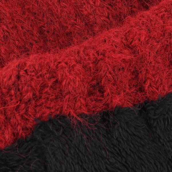 Rippstrick-Mütze mit Teddyfutter, Einheitsgröße, Rot image number 5