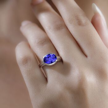 Tansanit-Farbe Quarz Ring - 2,85 ct.
