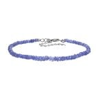 Tansanit Armband ca. 19 cm 925 Silber rhodiniert ca. 20,00 ct.