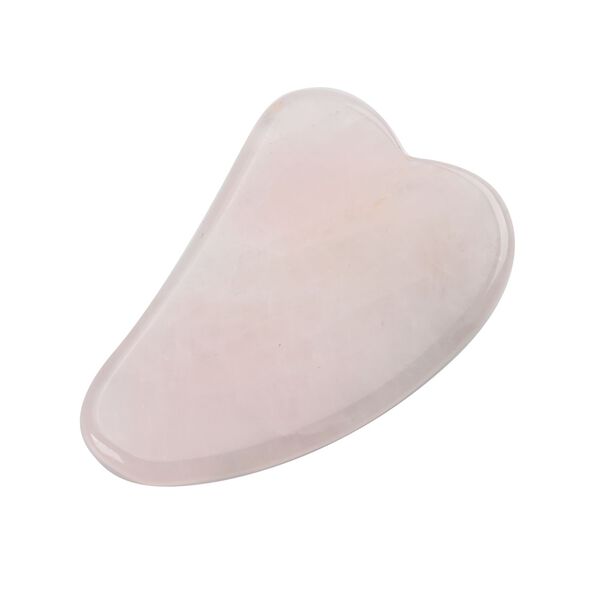 Set aus 2 Doppelkopf-Massageroller und GuaSha Rosenquarz Stein image number 9