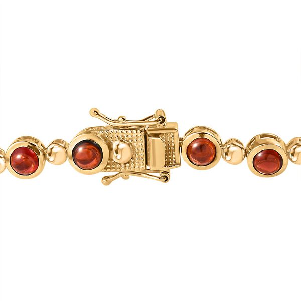 Mosambik Granat Armband ca. 19 cm 925 Silber Gelbgold Vermeil ca. 9,38 ct. image number 4