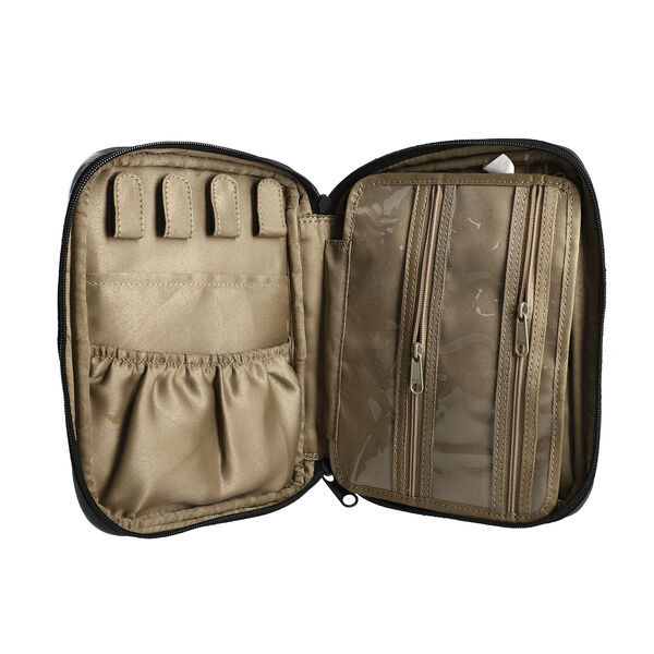 SUKRITI: Handbemalter Schmuckkoffer, Pfau-Muster, Schwarz image number 4