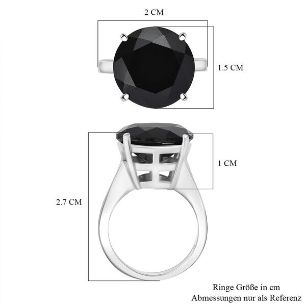Schwarzer Spinell Ring - 11,08 ct. image number 6