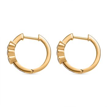 AA nat&uuml;rliche, goldene Tansanit und Zirkon-Ohrringe - 1,28 ct.