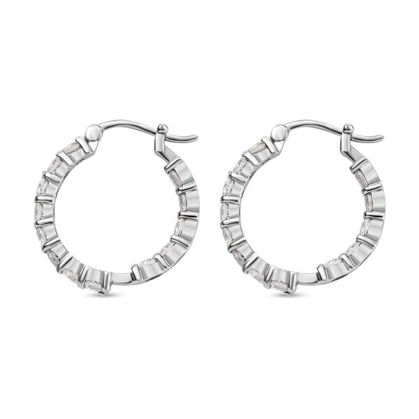 Wei&szlig;er Zirkonia Ohrringe  Edelstahl ca. 5.62 ct image number 4