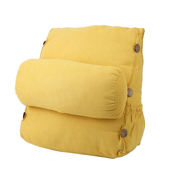 Ergonomisches Kissen aus Samt, Senfgelb