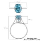 AAA kambodschanischer, blauer Zirkon Solitär-Ring, 585 Weißgold (Größe 20.00) ca. 3,50 ct image number 5