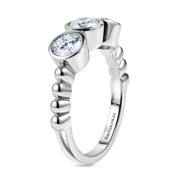 EVER TRUE Moissanit Ring 316L Edelstahl (Gr&ouml;&szlig;e 17.00) ca. 1,39 ct image number 4