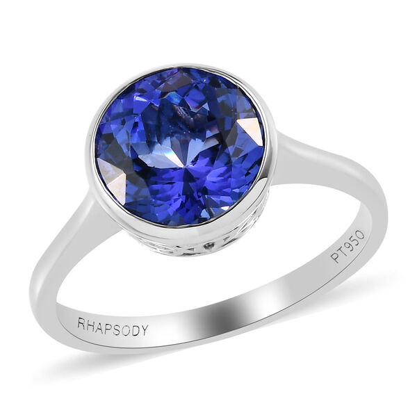 RHAPSODY AAAA Tansanit Solit&auml;r-Ring, 950 Platin  ca. 4,34 ct image number 4