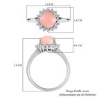 AA rosa Opal und Zirkon Ring - 2,26 ct. image number 6