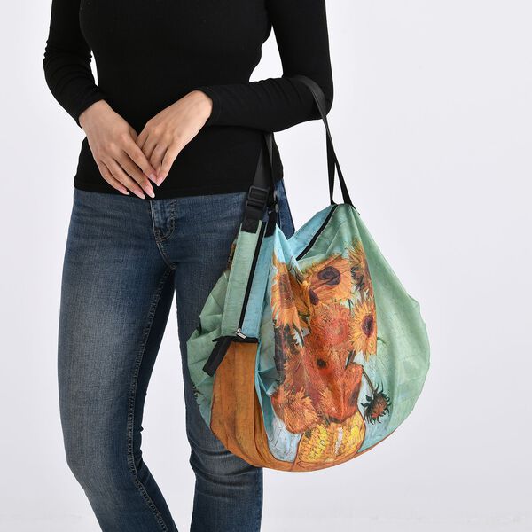 Shopper Tasche mit "Sunflowers" van Gogh Design, 40x30x12cm, , van Gogh image number 4