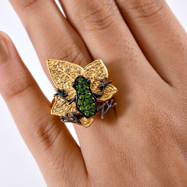 GP Trionfo Kollektion- Nat&uuml;rlicher Chromdiopsid, Citrin und blauer Saphir Ring/ Anh&auml;nger - 1,15 ct. image number 2