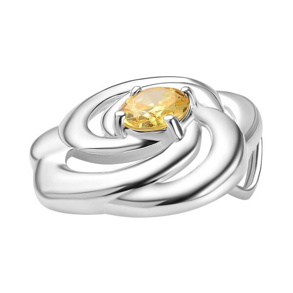 Gelber Zirkonia Anh&auml;nger - 0,86 ct. image number 4