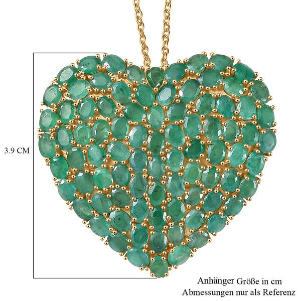 D'Joy Socoto Smaragd Anh&auml;nger mit 45cm Kette - 14 ct. image number 6