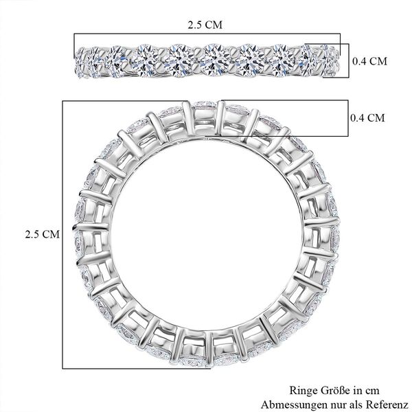 LUXURIANT SGL zertifizierter SI-GH Labor Diamant Ring, 925 Silber rhodiniert - 2 ct. image number 6