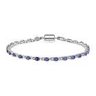 D Joy Tansanit Armband ca. 19 cm 925 Silber rhodiniert ca. 4.28 ct