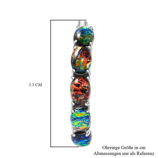 Simulierte Opal-Inside-Out-Creolen image number 5